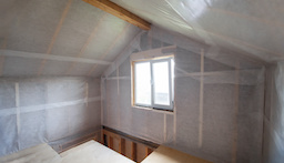 Building membranes applied to a house