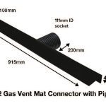 Visqueen Gas Vent Mat Connector with Pipe for Gas Venting System