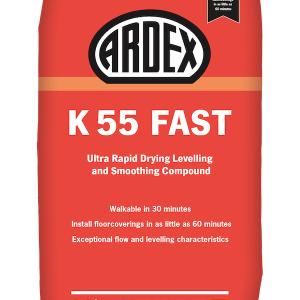 Ardex K55 Fast - Ultra Rapid Drying Levelling and Smoothing Compound - 20kg Grey